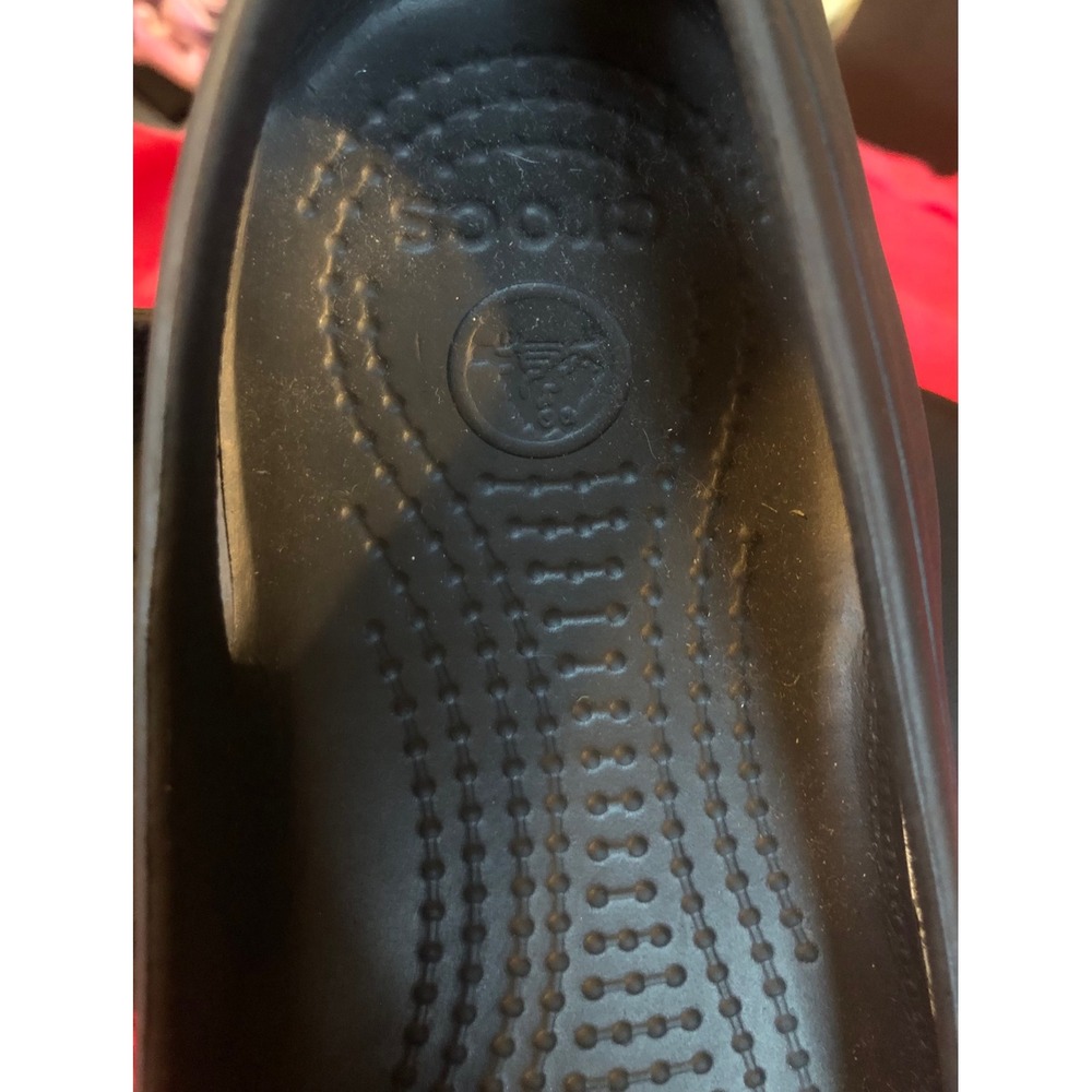 Crocs Kadee Work Flat Black Slip Resistant Comfort Ballet Shoes Womens 6 - Picture 4 of 8